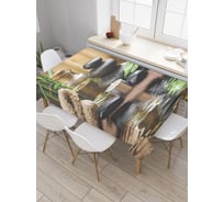 Прямоугольная скатерть JoyArty Водные процедуры из сатена tc_21863_120x145