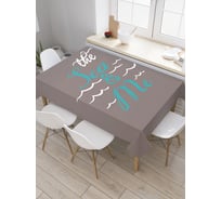 Прямоугольная скатерть JoyArty Море и я из сатена tc_5303_120x145