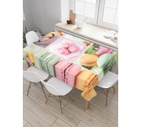 Прямоугольная скатерть JoyArty Коллаж с макаронами из сатена tc_29936_120x145