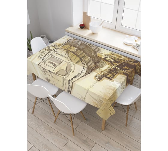 Прямоугольная скатерть JoyArty Военные действия из сатена tc_20135_120x145 1