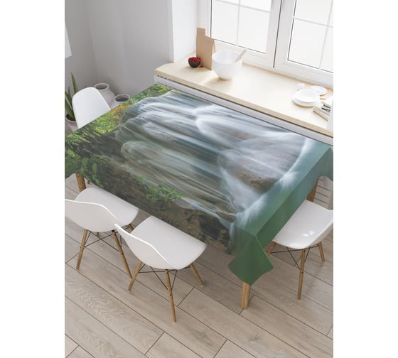 Прямоугольная скатерть JoyArty Водопадная мощь из сатена tc_21823_120x145 1