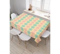 Прямоугольная скатерть JoyArty Ряды одуванчиков из сатена tc_28915_120x145