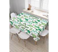Прямоугольная скатерть JoyArty Кактус акварелью из сатена tc_30774_120x145