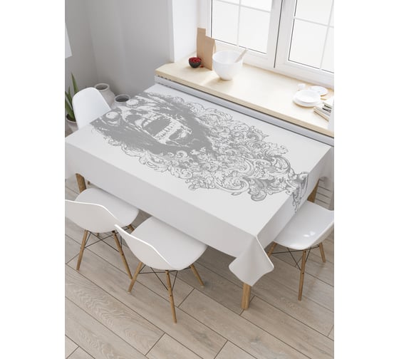 Прямоугольная скатерть JoyArty Голова мертвеца из сатена tc_36403_120x145 1