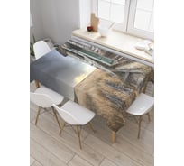 Прямоугольная скатерть JoyArty Старинный дом из сатена tc_21324_120x145