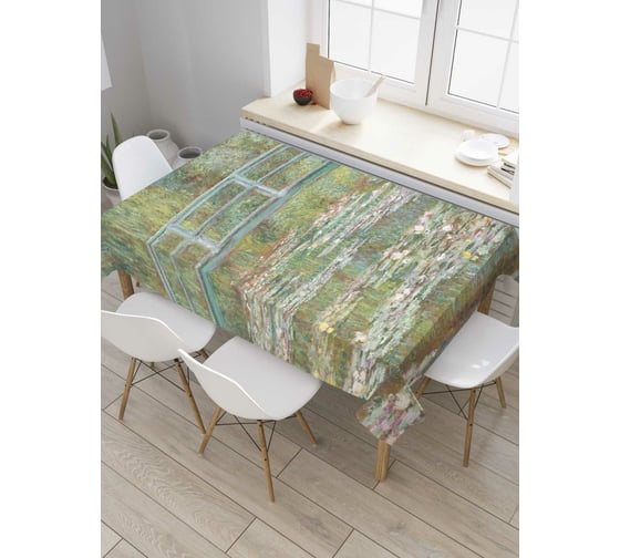 Прямоугольная скатерть JoyArty Проселочный мост из сатена tc_7354_120x145