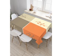 Прямоугольная скатерть JoyArty Ромашки моно из сатена tc_32551_120x145