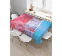 Прямоугольная скатерть JoyArty Водопад за ветками из сатена tc_21824_120x145
