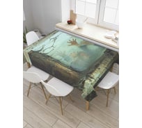 Прямоугольная скатерть JoyArty Зомби за окном из сатена tc_7132_120x145