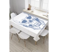 Прямоугольная скатерть JoyArty Классический череп из сатена tc_32328_120x145