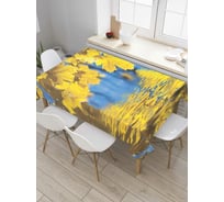 Прямоугольная скатерть JoyArty Золотой клен над водой из сатена tc_774_120x145