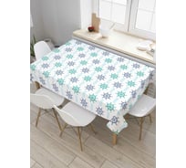 Прямоугольная скатерть JoyArty Мир штурвалов из сатена tc_9831_120x145