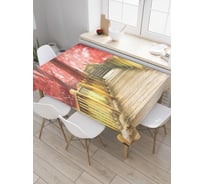 Прямоугольная скатерть JoyArty Мост в сказку из сатена tc_2741_120x145