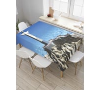 Прямоугольная скатерть JoyArty Известная статуя в бразилии из сатена tc_7263_120x145