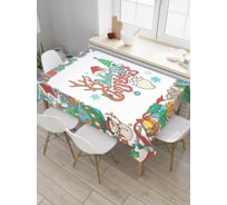 Прямоугольная скатерть JoyArty Рождество дудл из сатена tc_37150_120x145