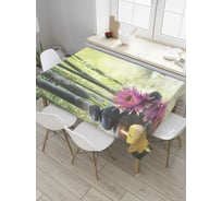 Прямоугольная скатерть JoyArty Медитация в бамбуковом лесу из сатена tc_8643_120x145