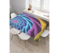 Прямоугольная скатерть JoyArty Спиральные краски из сатена tc_20837_120x145