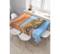 Прямоугольная скатерть JoyArty Морская стена из сатена tc_19319_120x145