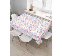 Прямоугольная скатерть JoyArty Подарки для именинника из сатена tc_34359_120x145