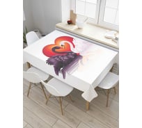 Прямоугольная скатерть JoyArty Два лебедя из сатена tc_91939_120x145