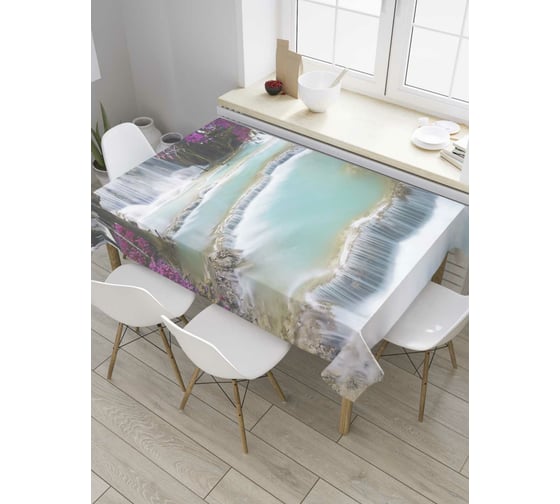 Прямоугольная скатерть JoyArty Плавные водопады из сатена tc_8298_120x145