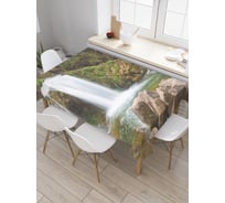 Прямоугольная скатерть JoyArty Водопадная симпатия из сатена tc_21816_120x145