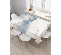 Прямоугольная скатерть JoyArty Горная зима из сатена tc_20097_120x145