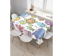 Прямоугольная скатерть JoyArty Море улыбок из сатена tc_9521_120x145