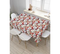 Прямоугольная скатерть JoyArty Рождественские жители из сатена tc_37100_120x145
