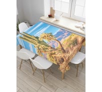 Прямоугольная скатерть JoyArty Кактус в пустыне из сатена tc_7544_120x145