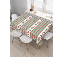 Прямоугольная скатерть JoyArty Зимние олени из сатена tc_20487_120x145