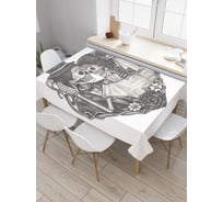 Прямоугольная скатерть JoyArty Смертельные молодожены из сатена tc_22162_120x145
