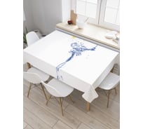 Прямоугольная скатерть JoyArty Рыбий полет из сатена tc_3003_120x145