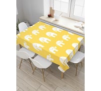 Прямоугольная скатерть JoyArty Караван слонов из сатена tc_4683_120x145