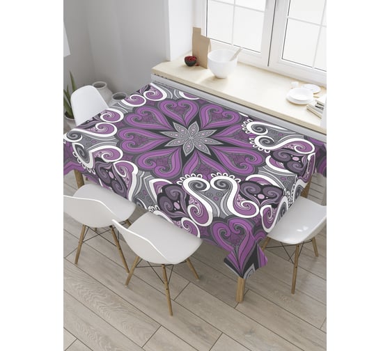 Прямоугольная скатерть JoyArty Калейдоскоп мандала из сатена tc_31613_120x145 1