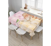 Прямоугольная скатерть JoyArty Слон и птица из сатена tc_6079_120x145