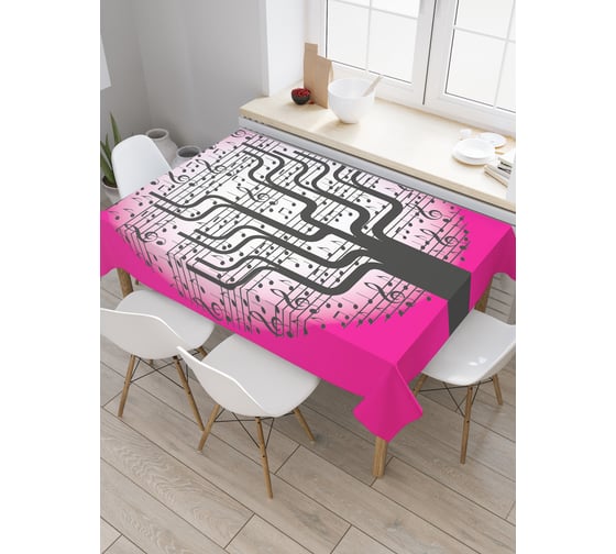 Прямоугольная скатерть JoyArty Музыкальна крона из сатена tc_37311_120x145 1