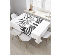 Прямоугольная скатерть JoyArty Рыбалка и охота из сатена tc_35770_120x145