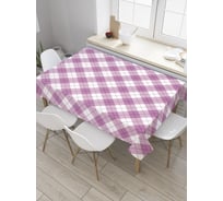 Прямоугольная скатерть JoyArty Двухцветная клетка из сатена tc_31094_120x145