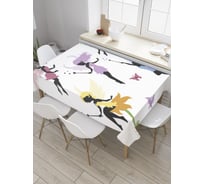 Прямоугольная скатерть JoyArty Разноцветные феи из сатена tc_31950_120x145