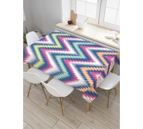 Прямоугольная скатерть JoyArty Мерцающий зигзаг из сатена tc_4431_120x145