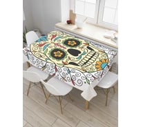 Прямоугольная скатерть JoyArty Мексиканский сахарный череп из сатена tc_7289_120x145