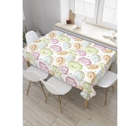 Прямоугольная скатерть JoyArty Пончиковый рай из сатена tc_32329_120x145