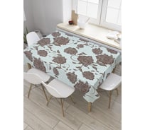 Прямоугольная скатерть JoyArty Коричневые розы из сатена tc_31160_120x145