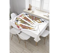 Прямоугольная скатерть JoyArty Карта дамы из сатена tc_33593_120x145