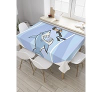 Прямоугольная скатерть JoyArty Двойная охота из сатена tc_33030_120x145