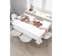 Прямоугольная скатерть JoyArty Древний дедушка из сатена tc_30235_120x145