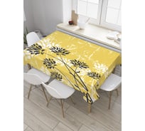 Прямоугольная скатерть JoyArty Силуэты соцветий из сатена tc_27748_120x145