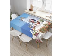 Прямоугольная скатерть JoyArty Мельница у моря из сатена tc_4862_120x145