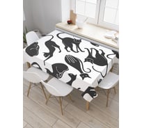 Прямоугольная скатерть JoyArty Многообразие кошек из сатена tc_4897_120x145